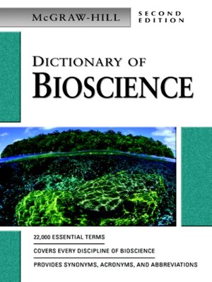 cover image of Dictionary of Bioscience